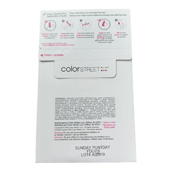 Color Street SUNDAY PUNTDAY Clear Overlay Football Sports Transparent Clear Set - Picture 3 of 3